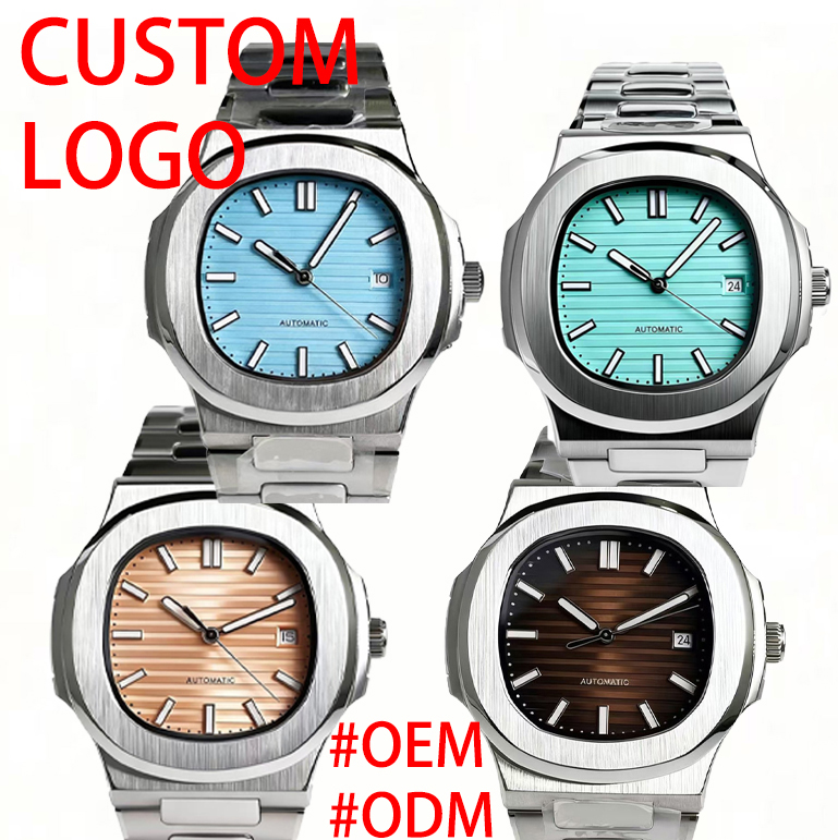 Luxury Watch Logos - Zegarek z możliwością personalizacji logo, kwadratowy,
