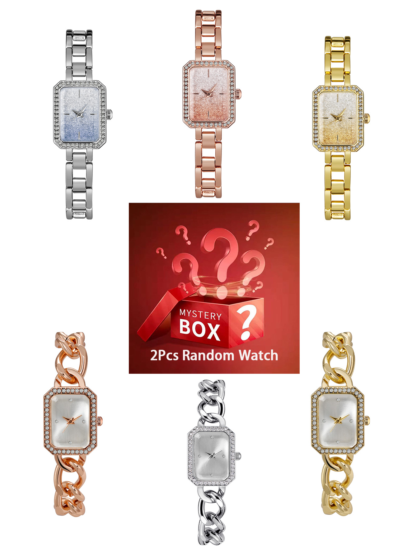 Luxury Watch Diamond - 2 sztuki damskich zegarków mystery box