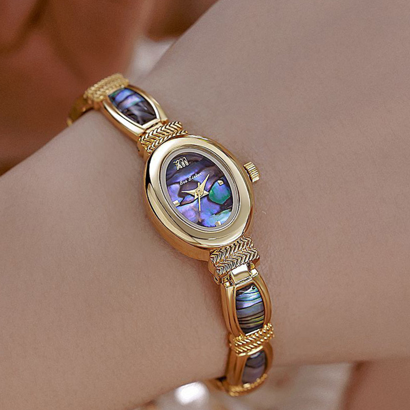 Quiet Luxury Watch - Owalne zegarki damskie na bransolecie, luksusowe