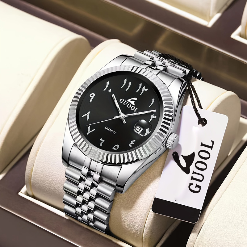 Luxury Watch With Arabic Numerals - Nowy, popularny męski zegarek ze stali