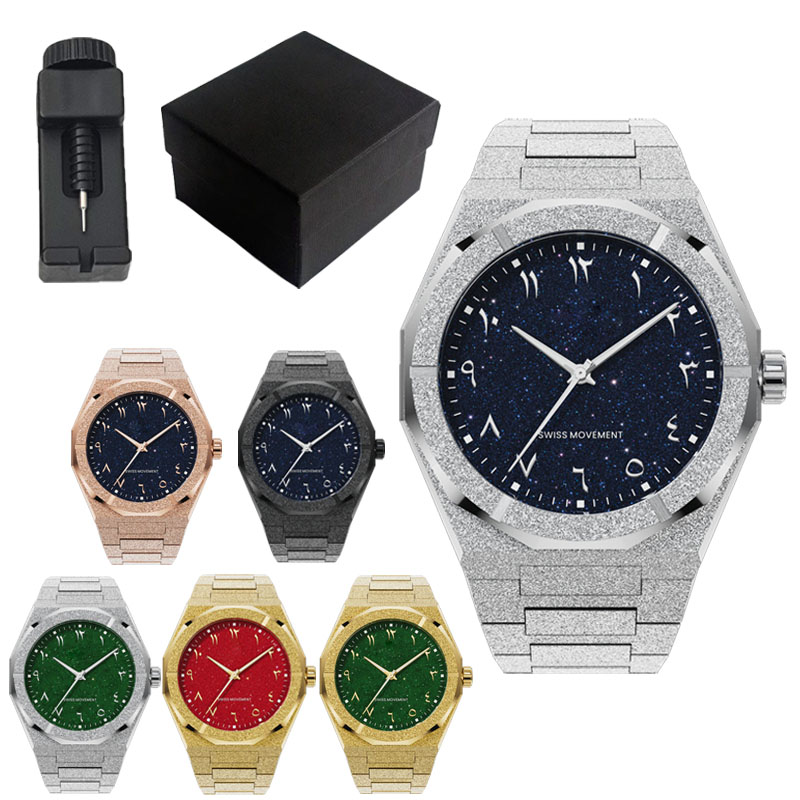 Luxury Watch With Arabic Numerals - Zegarek odporny na wodę do 5