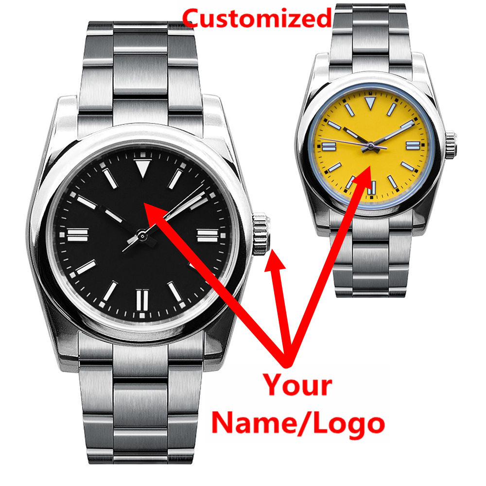 Luxury Watch Logos - Zegarek męski z własnym logo, szafirowe