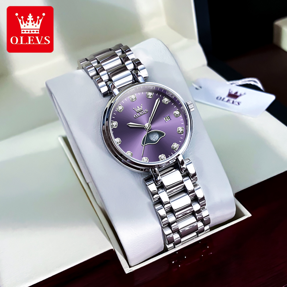 OLEVS elegancki modny fioletow – Quiet Luxury Watch recenzja i cena