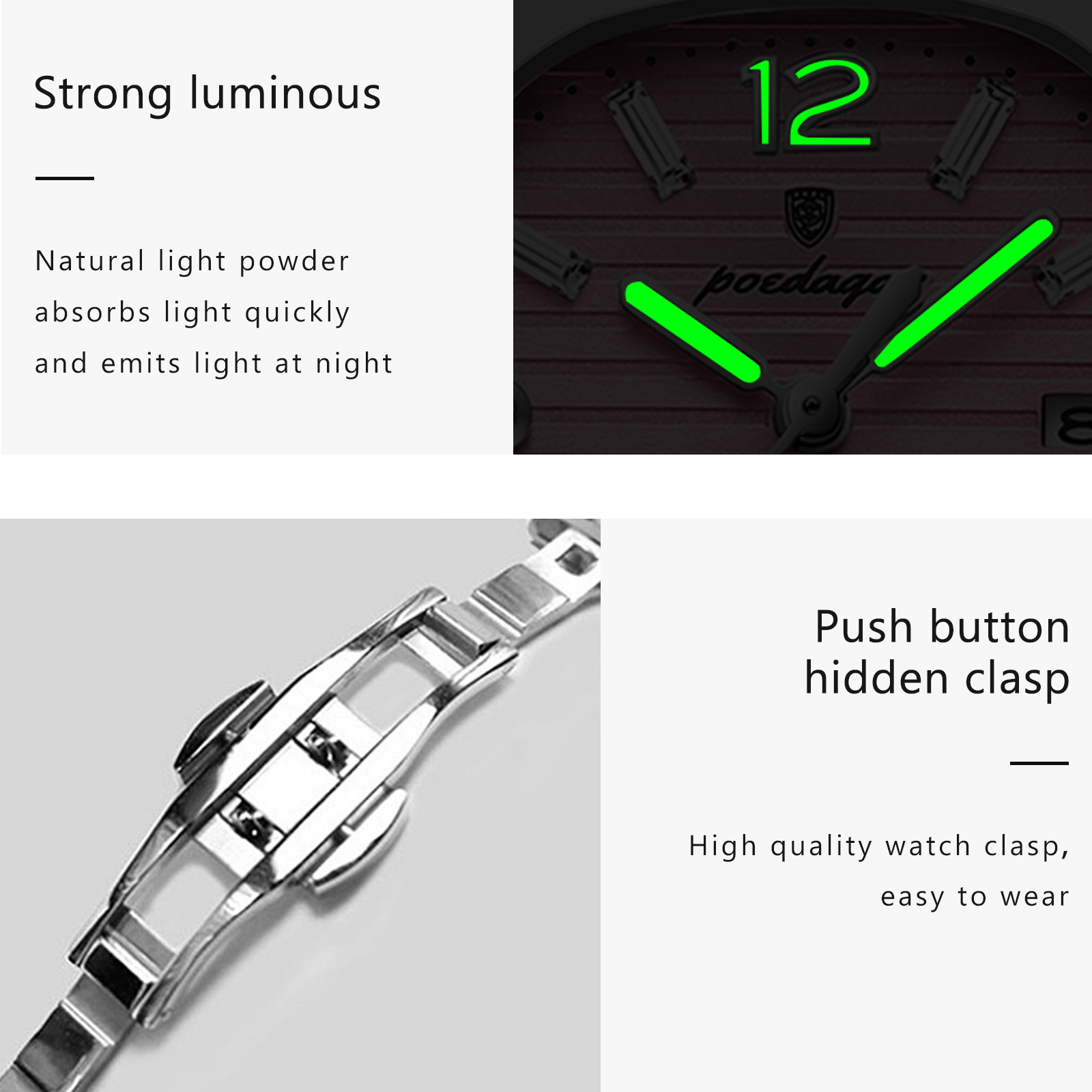 POEDAGAR Kwadratowy Zegarek Da – Luxury Watch Ladies recenzja i cena