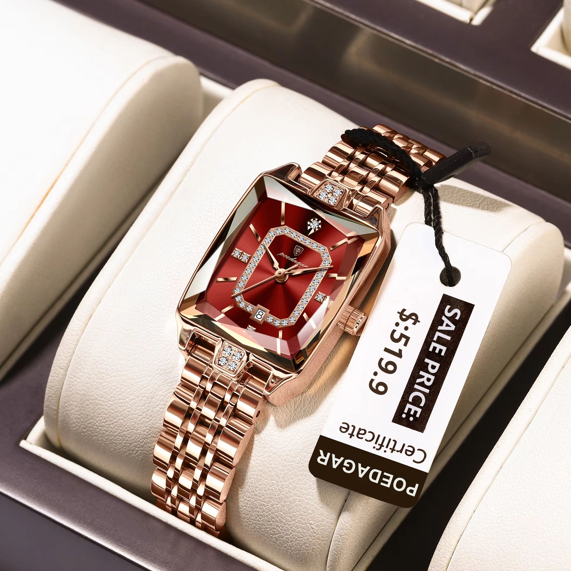 POEDAGAR Modny Elegancki Damsk – Luxury Watch Ladies recenzja i cena