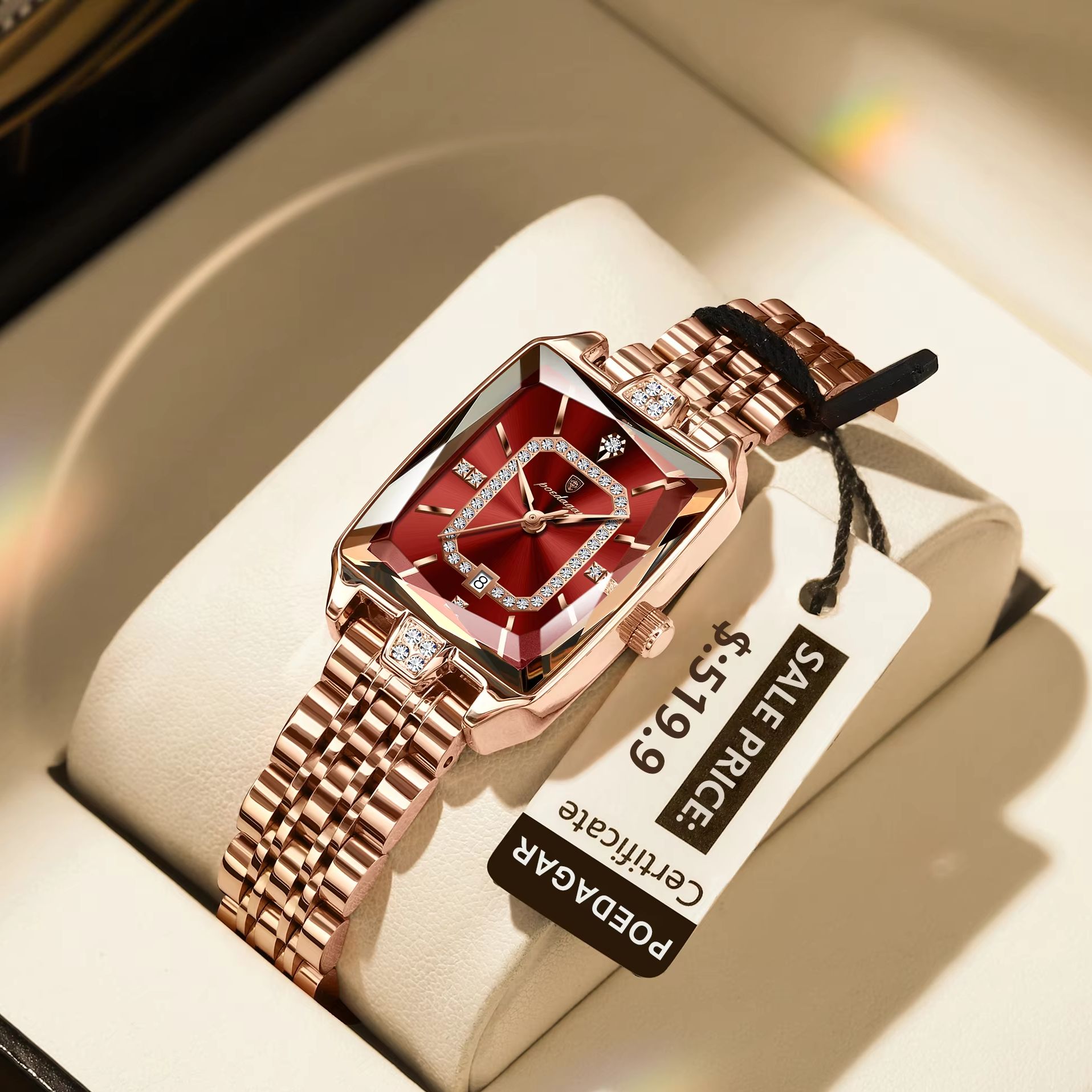 POEDAGAR Modny Elegancki Damsk – Luxury Watch Ladies recenzja i cena