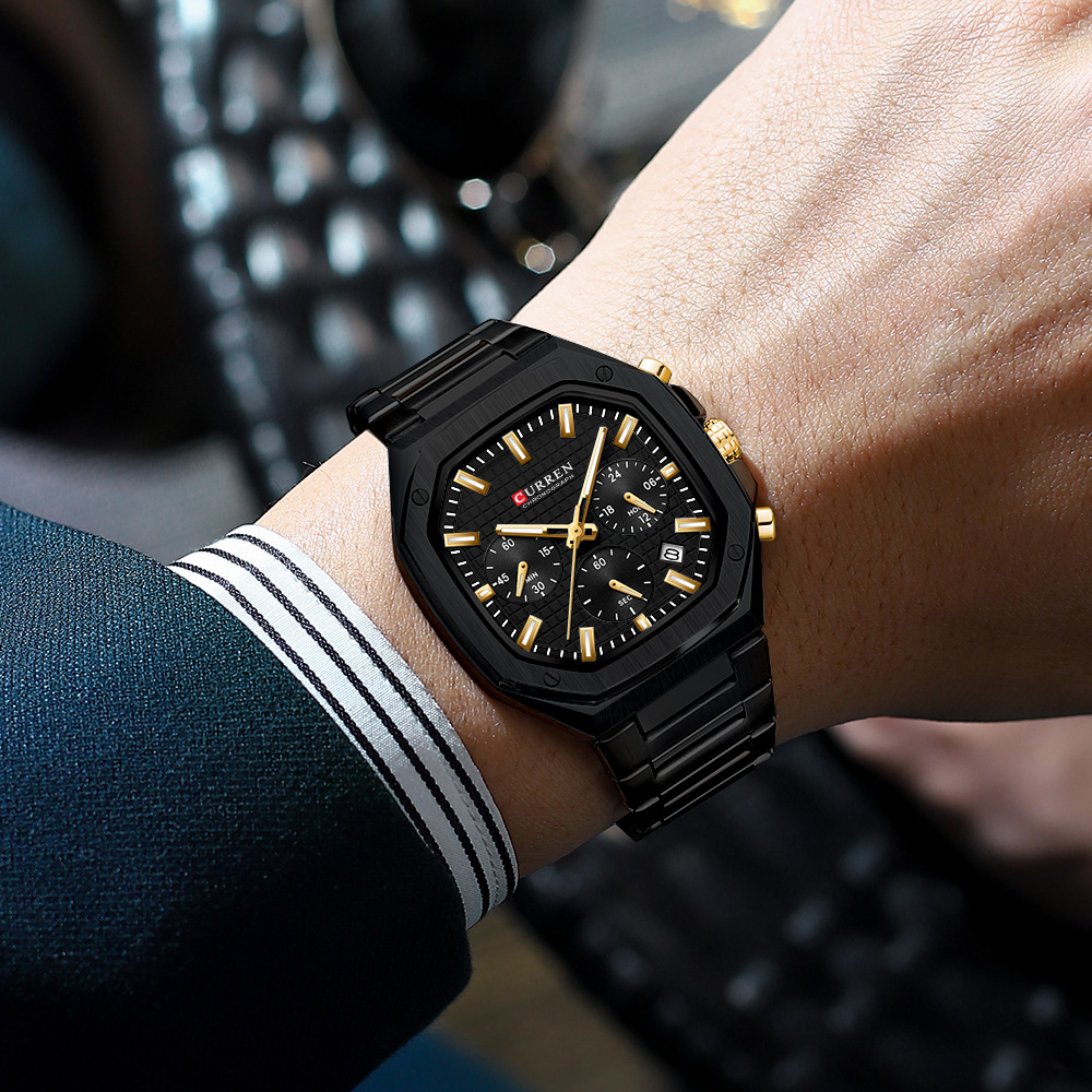CURREN Luksusowy kwadratowy ze – Luxury Watch Men recenzja i cena