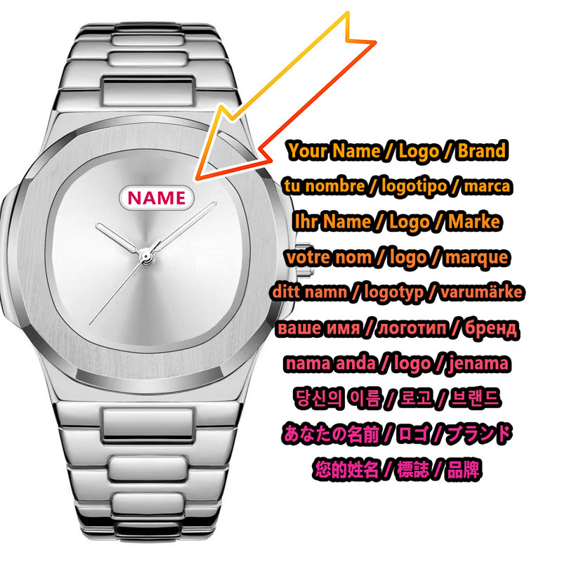 Męski zegarek kwarcowy z własn – Luxury Watch Logos recenzja i cena